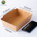 Disposable Thickened Kraft Paper Packaging Box Salad Bowl